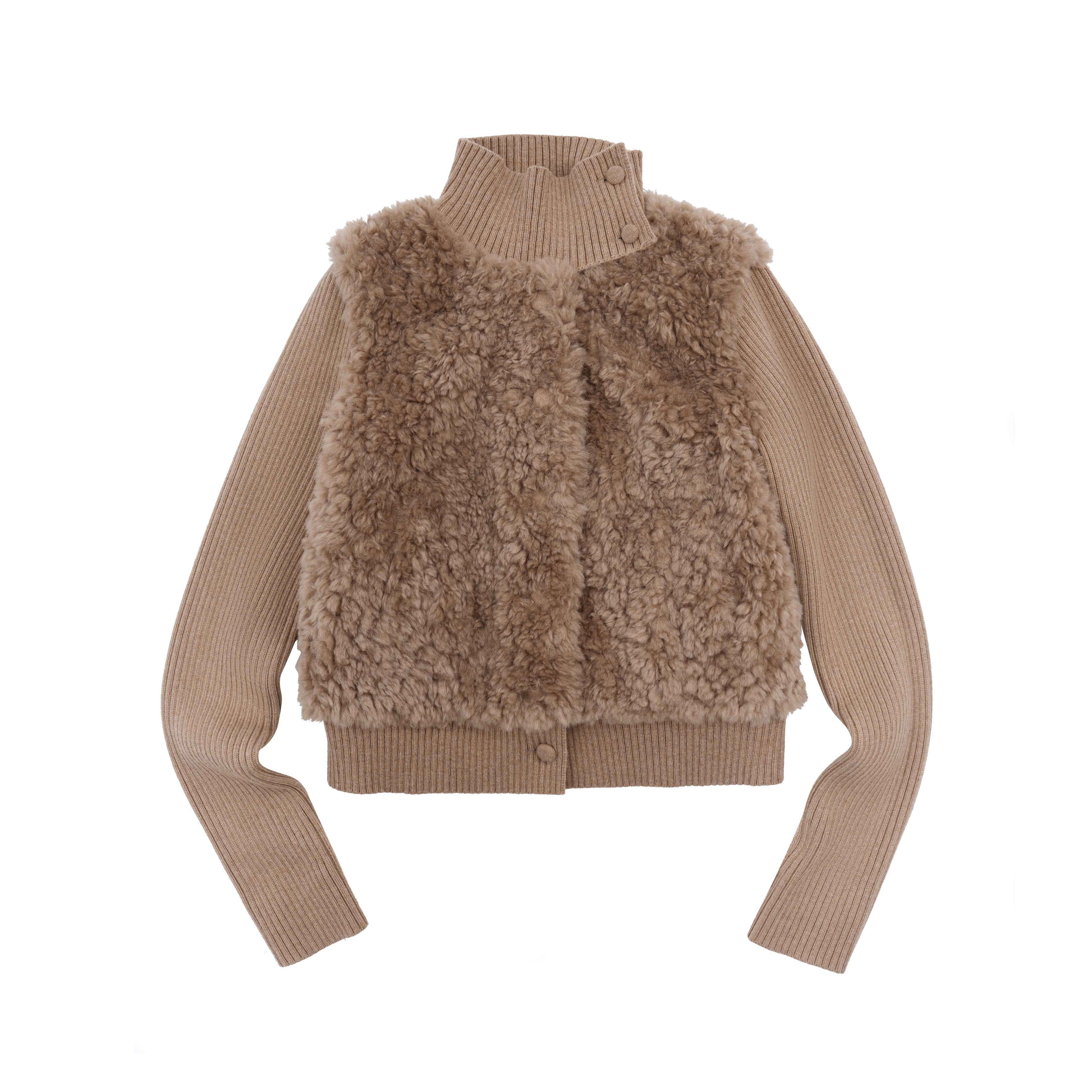 someonesometimes_Cozy_Stand_Collar_Button_Loose_Fit_Two_Piece_Women_Grey_Brown_Faux_Fur_Coats_MISSTT