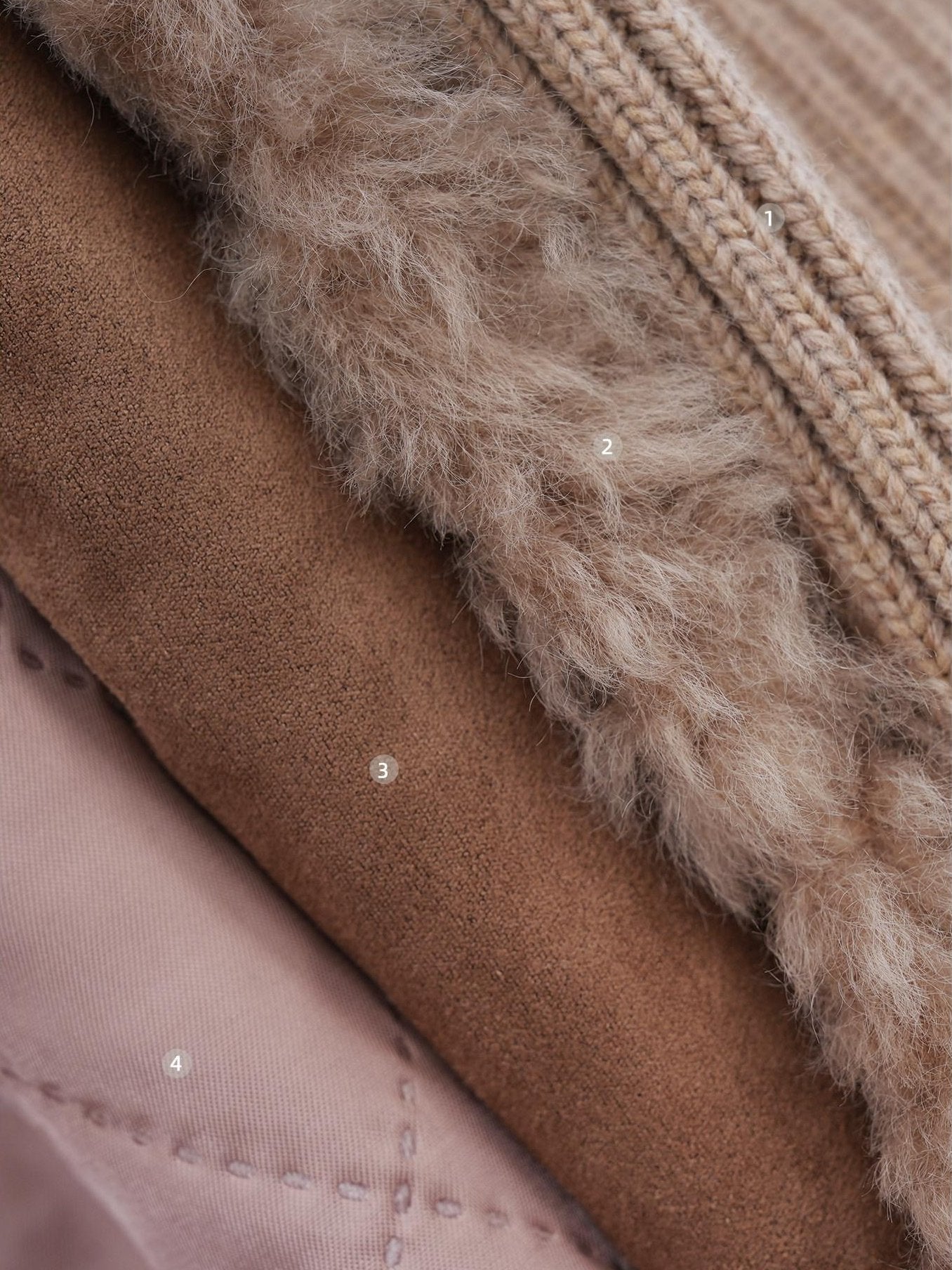 someonesometimes Cozy Stand Collar Button Loose Fit Two Piece Women Grey Brown Faux Fur Coats
