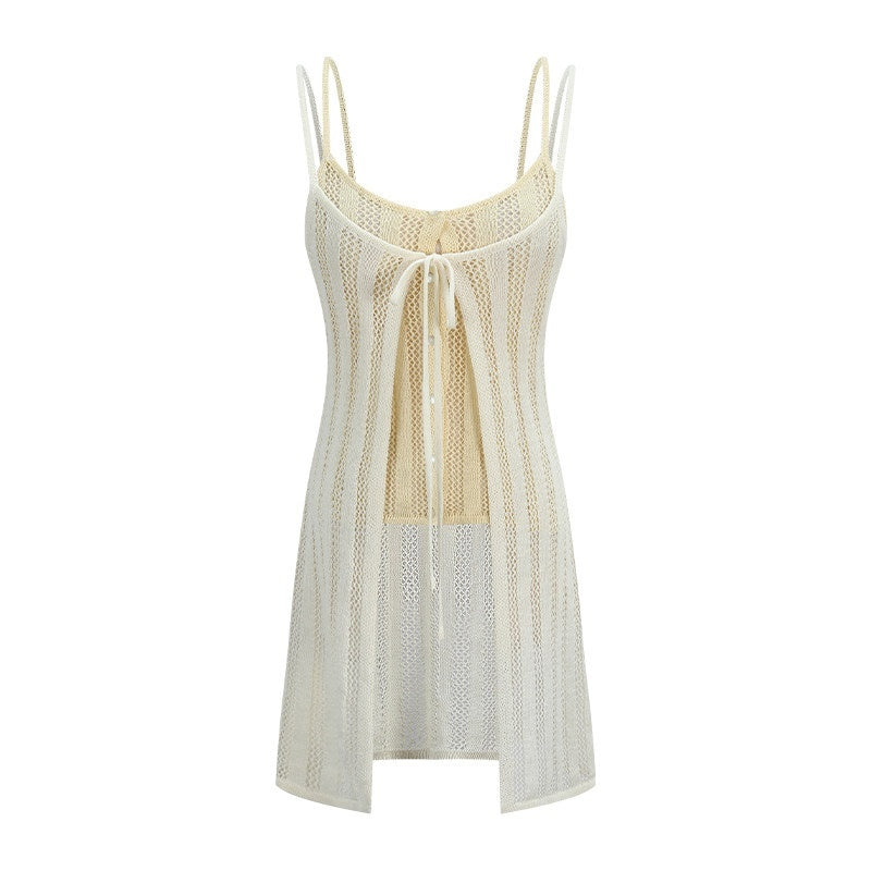 someonesometimes_Cutout_Mesh_Layered_Look_Original_Slim_Fit_Strappy_Solid_Cotton_Blend_Camisoles_MISSTT
