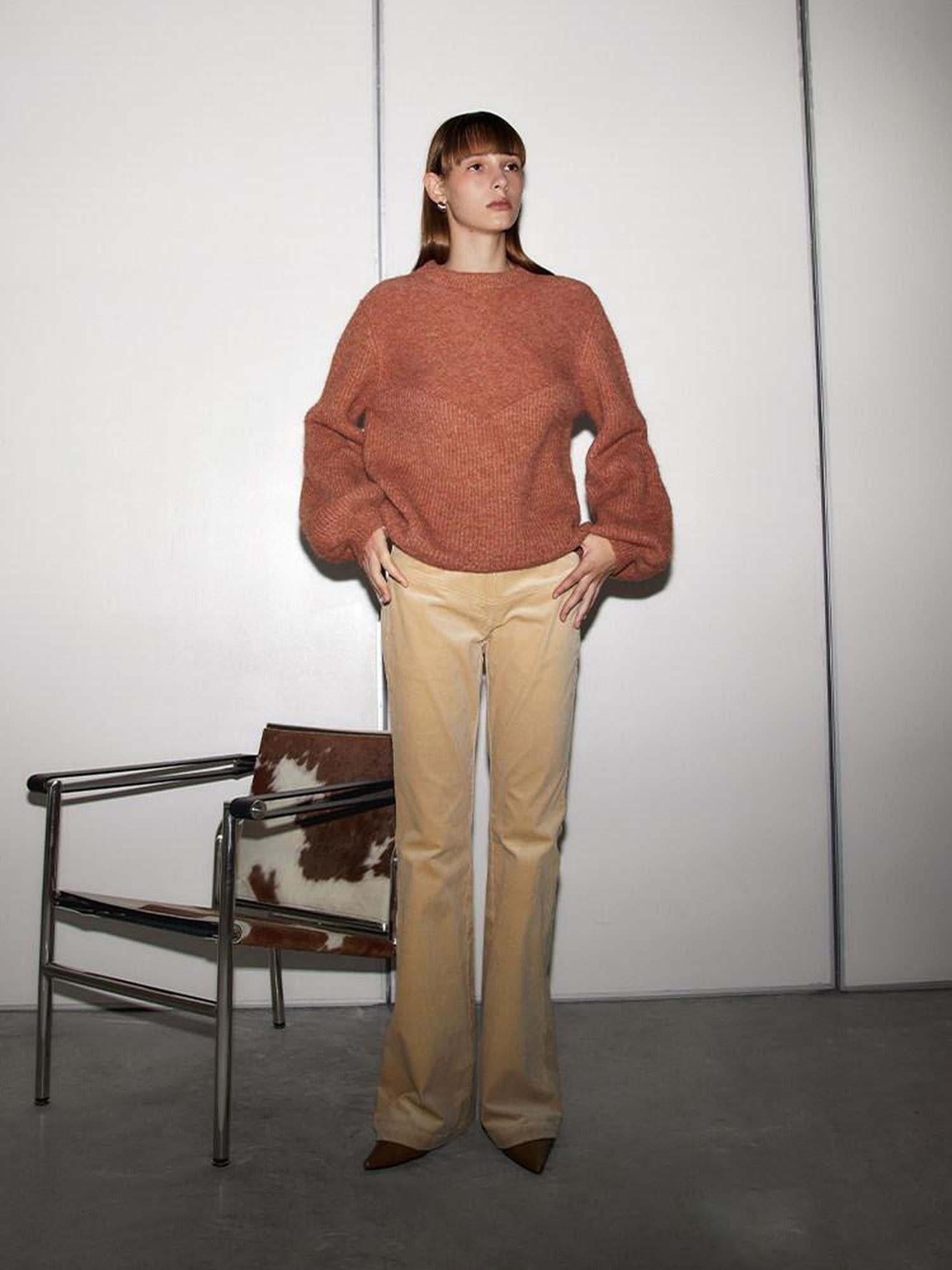 someonesometimes Eco Recycled Fiber Office Round Neck Pullover Womens Knit Sweaters
