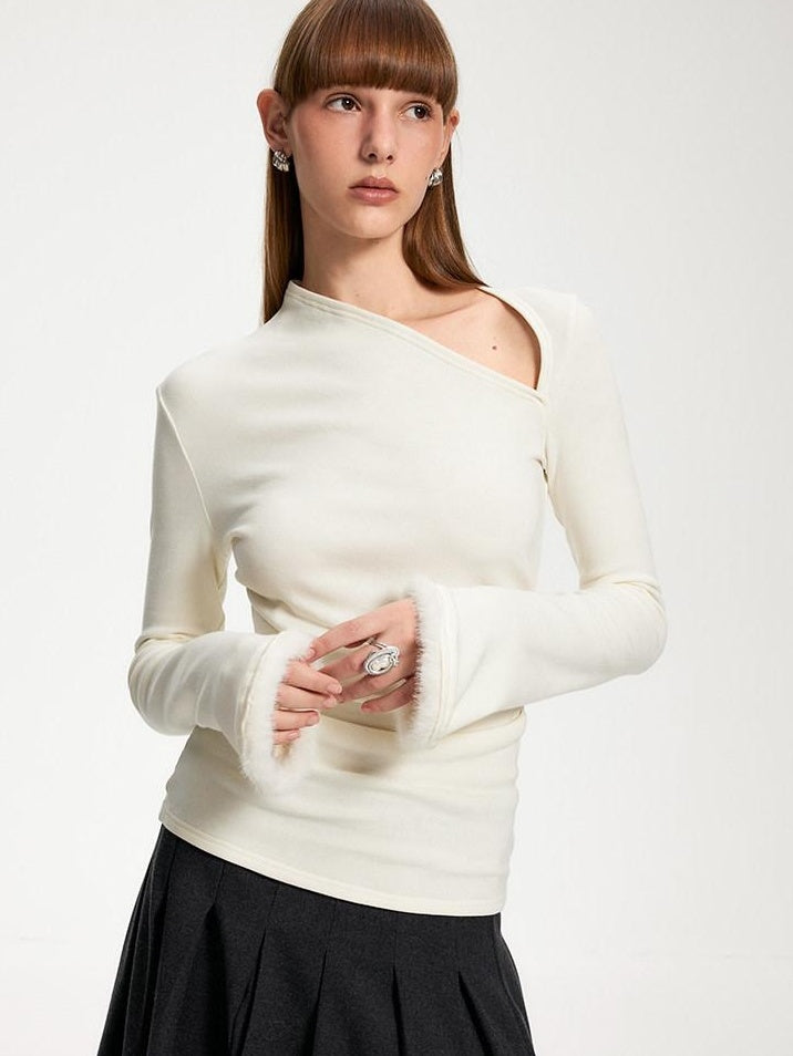 someonesometimes Elegant Office Pullover Regular Women Solid Cream Charcoal Knitwear Sweaters
