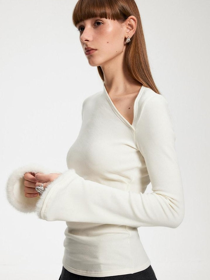 someonesometimes Elegant Office Pullover Regular Women Solid Cream Charcoal Knitwear Sweaters