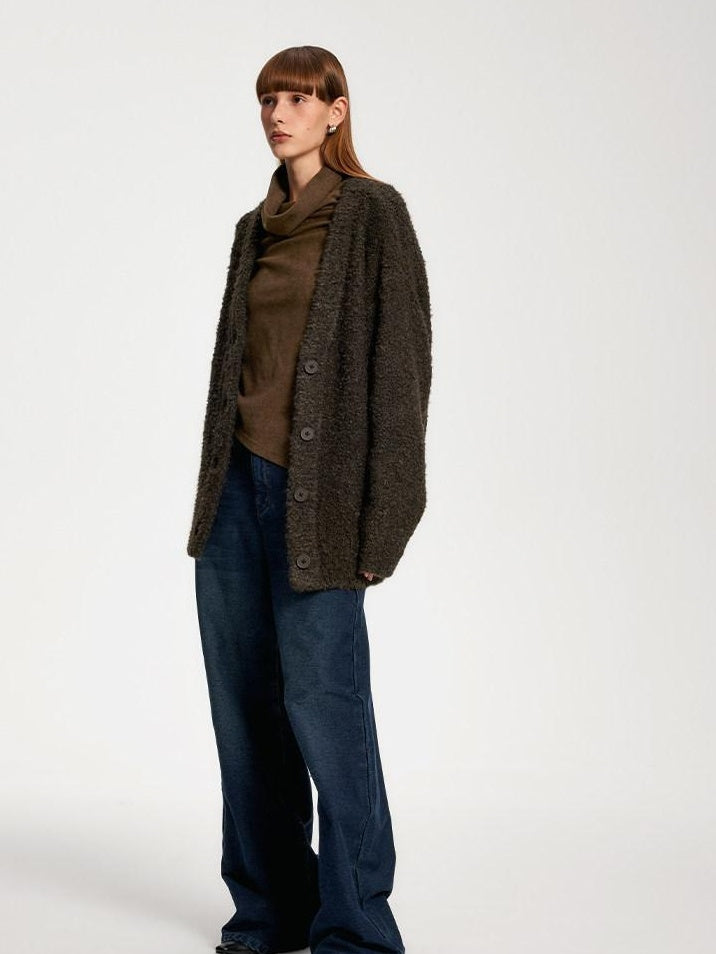 someonesometimes Elegant Slim Double Collar Long Sleeve Women Knit Polyester Sweaters
