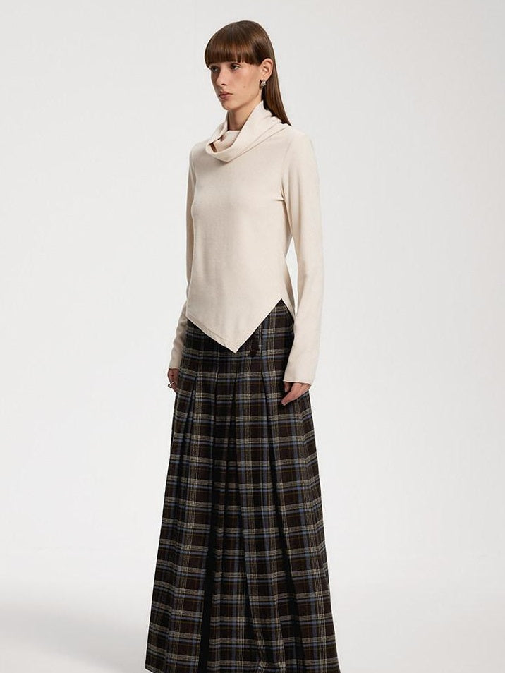 someonesometimes Elegant Slim Double Collar Long Sleeve Women Knit Polyester Sweaters