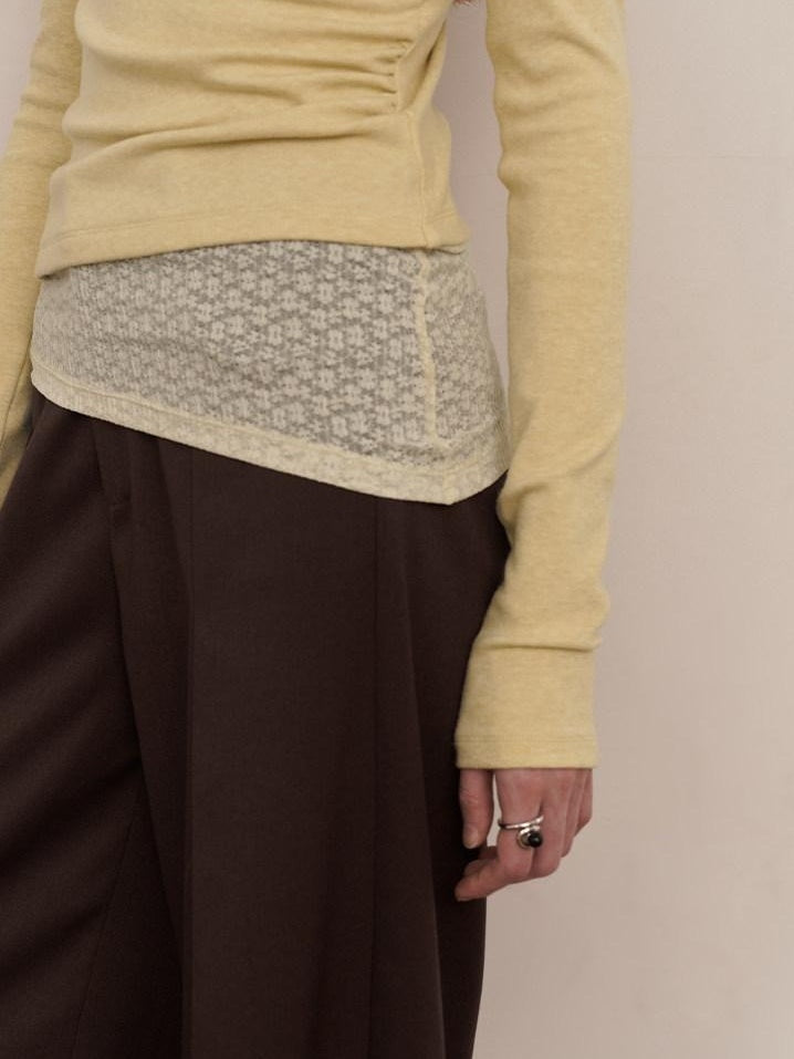 someonesometimes Faux Cashmere Slim Fit Asymmetrical Slant Neck Women Knit Pullover Sweaters