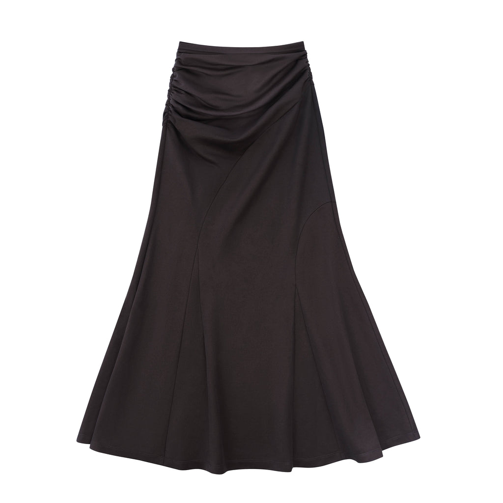 someonesometimes_Flattering_High_Waist_Paneling_Mermaid_Silhouette_Black_Cotton_Maxi_Skirts_MISSTT
