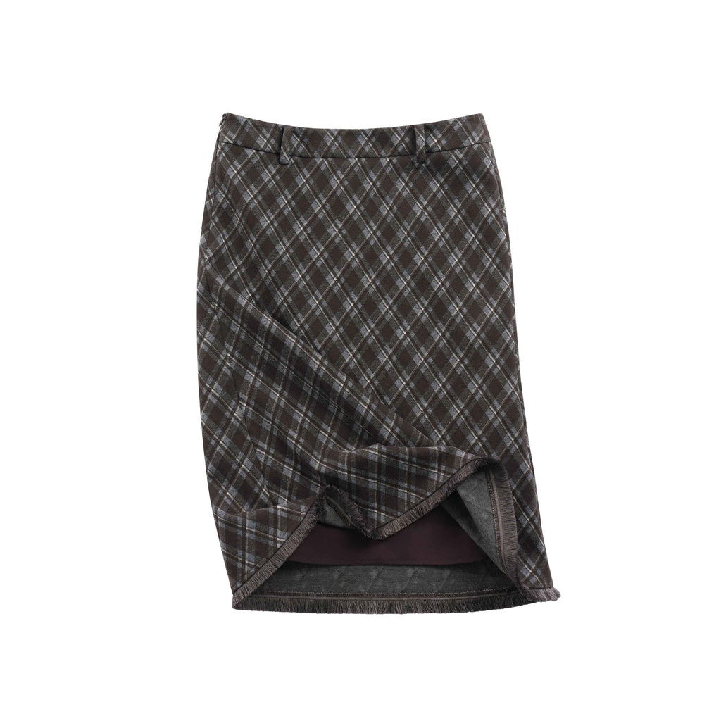 someonesometimes_High_Waist_Slim_H_Line_Casual_Women_Gray_Brown_Check_Plaid_Midi_Skirts_MISSTT
