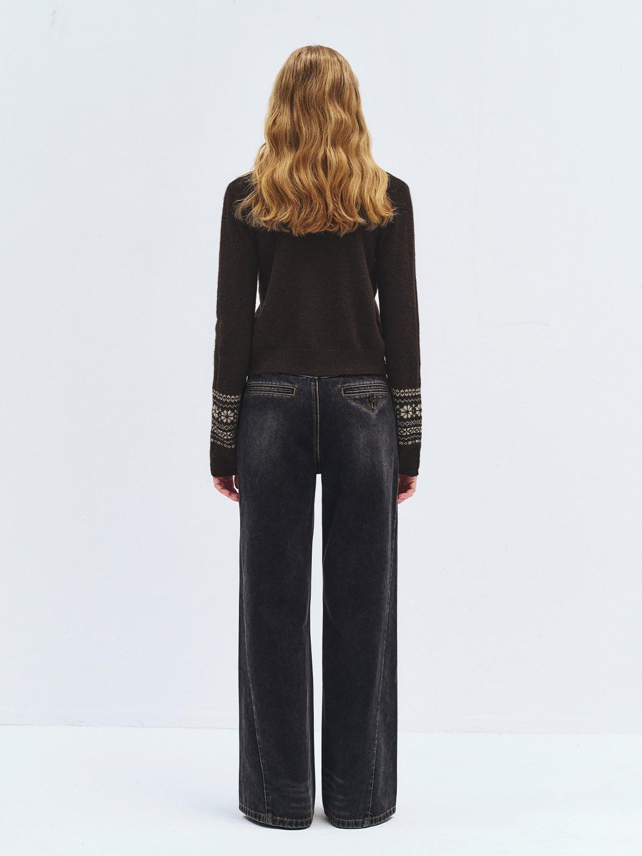 someonesometimes High Waist Washed Vintage Slim Fit Button Fly Women Ink Gray Straight Pants