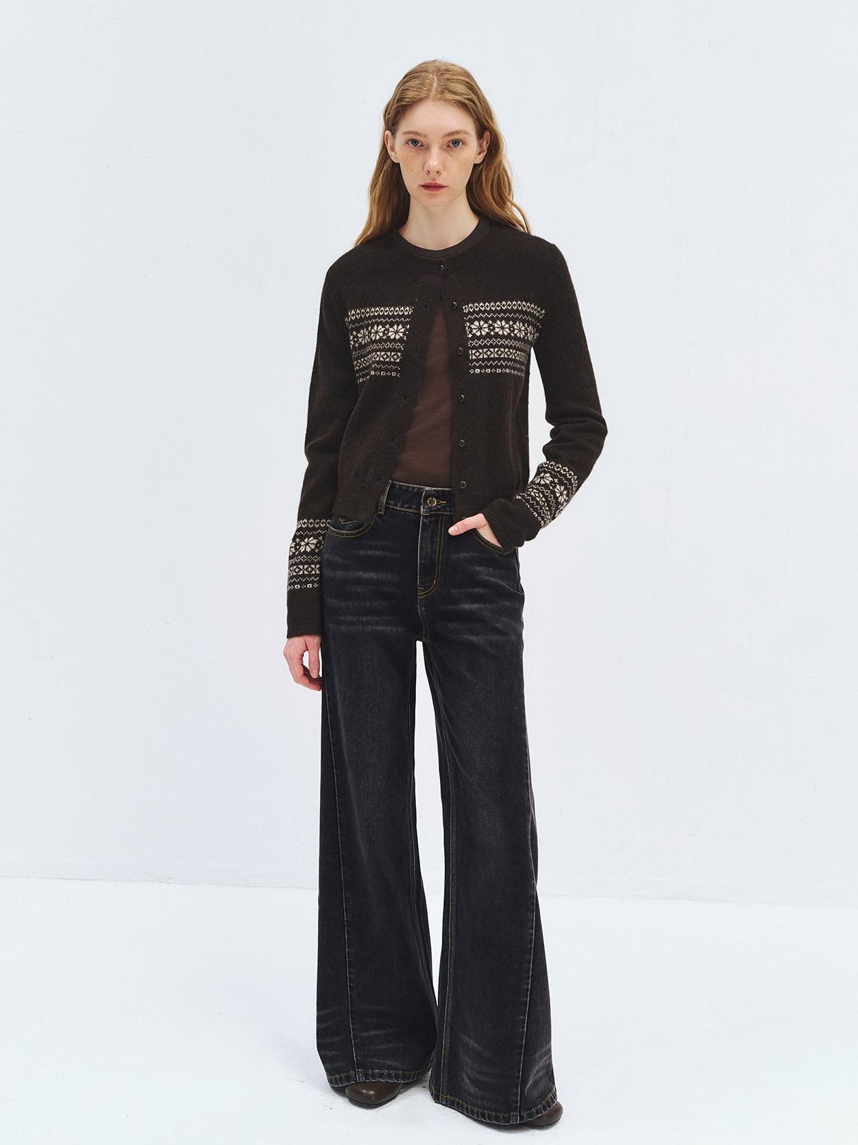 someonesometimes High Waist Washed Vintage Slim Fit Button Fly Women Ink Gray Straight Pants