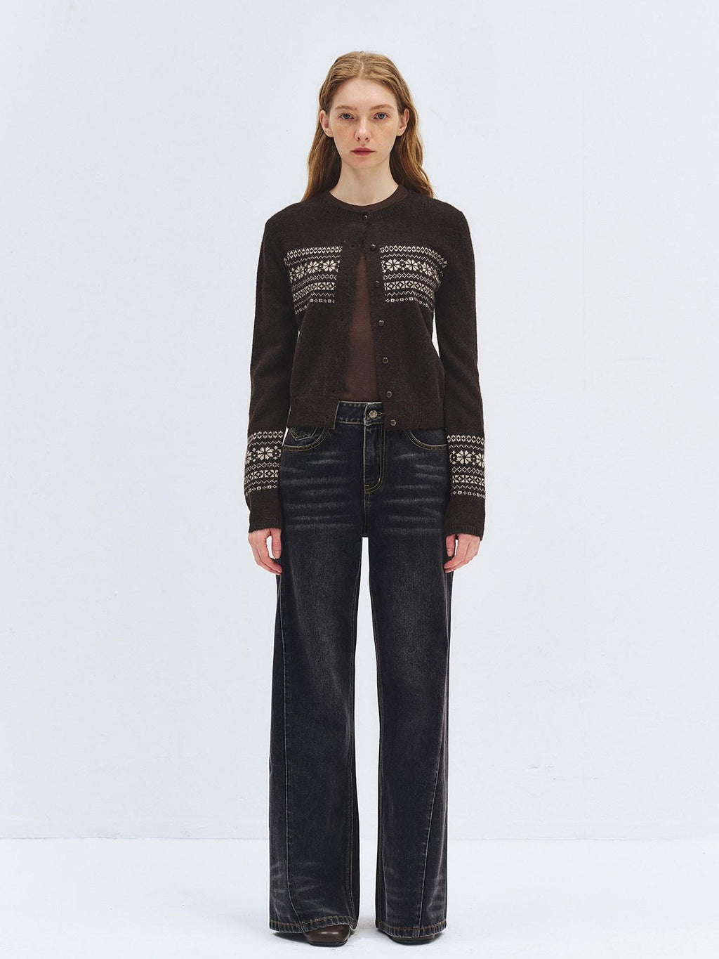 someonesometimes High Waist Washed Vintage Slim Fit Button Fly Women Ink Gray Straight Pants