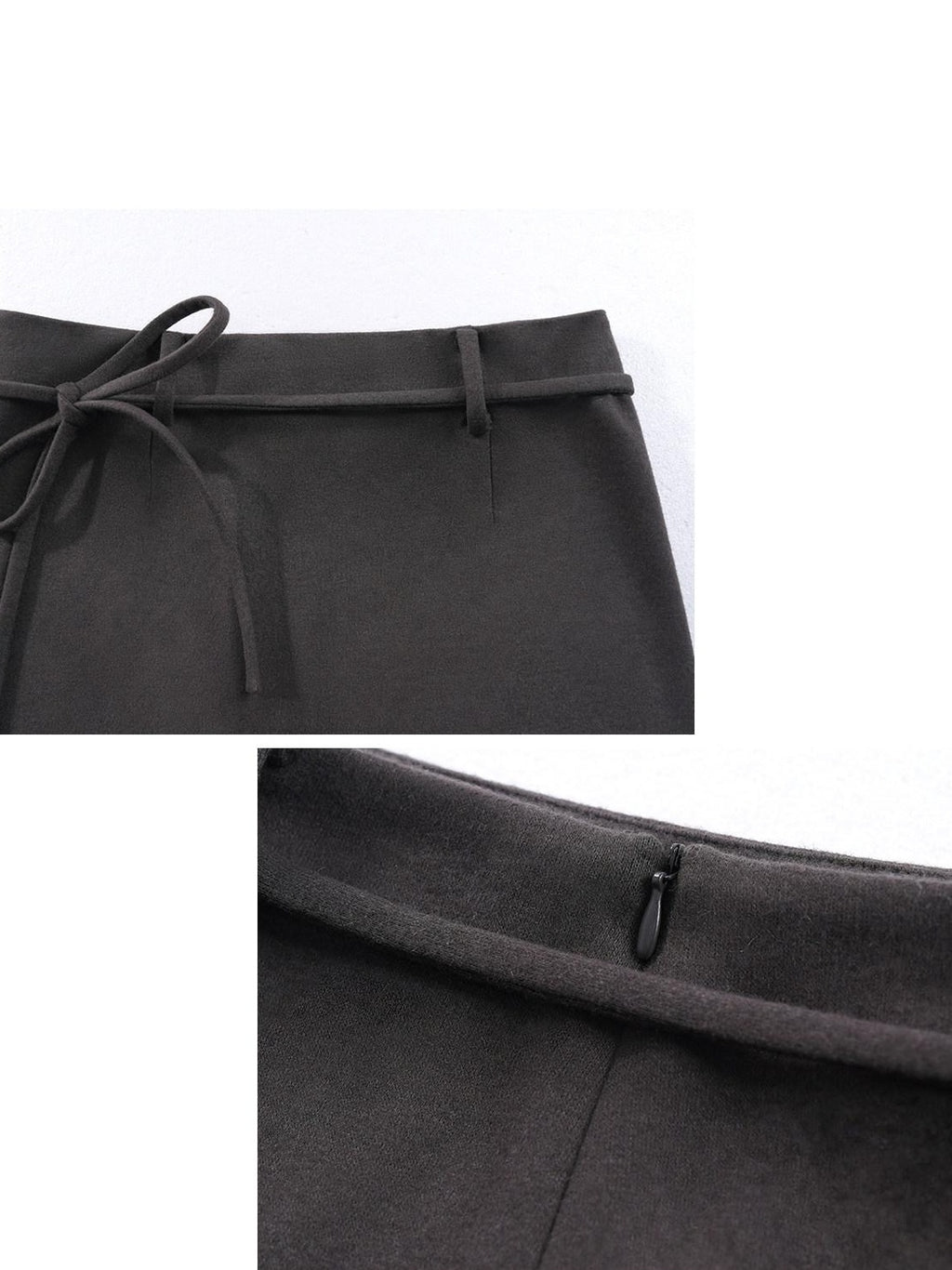 someonesometimes High Waist Wool Blend Asymmetric Hem Loose Fit Women Casual Maxi Skirts