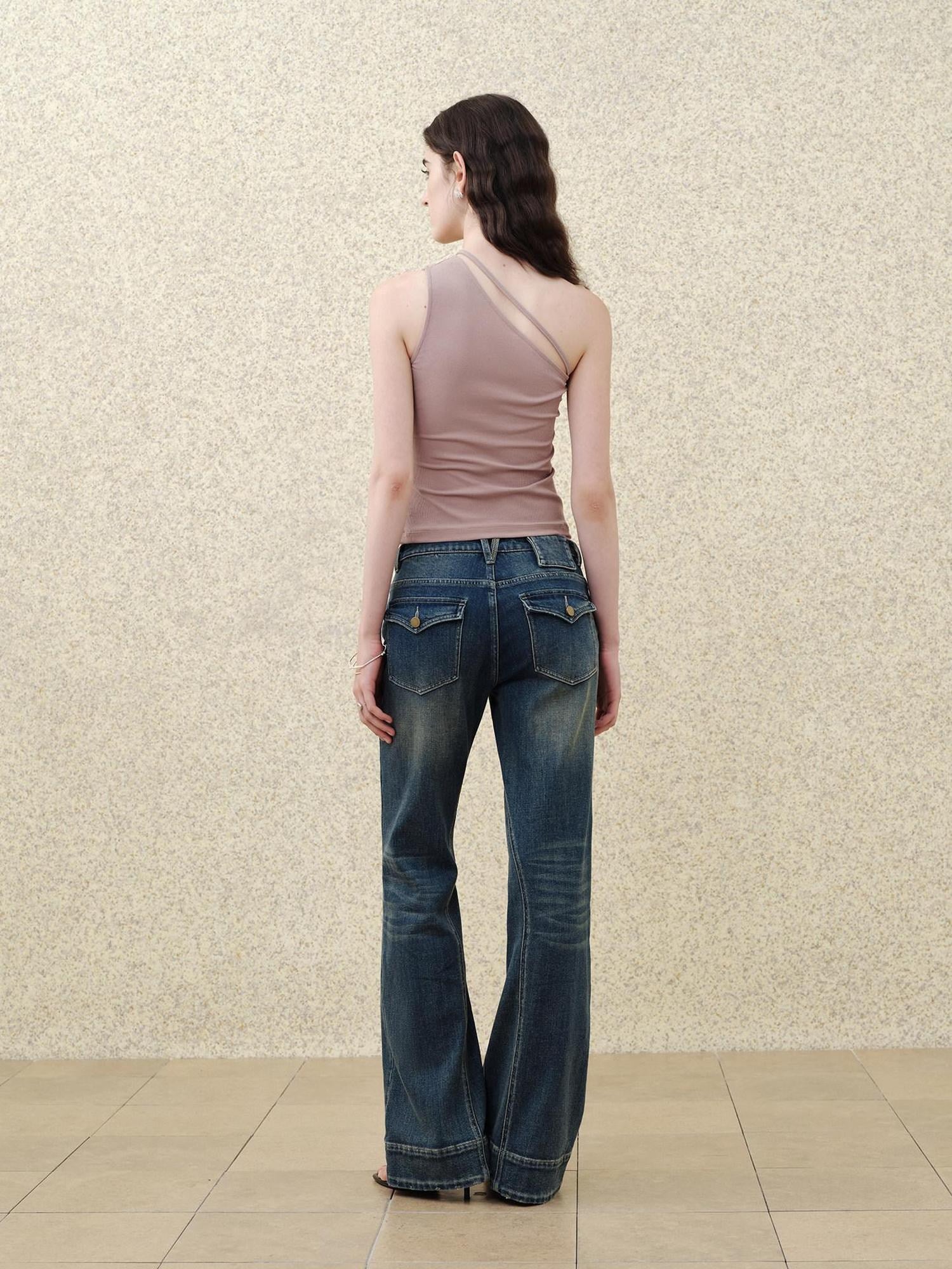 someonesometimes Lace Floral Tie Strap Slim Fit Mauve Cotton Blend Women Tank Tops