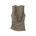 someonesometimes_Light_Lyocell_Slim_Ruffle_Tie_Cami_Workwear_Women_Olive_Green_Tank_Tops_MISSTT
