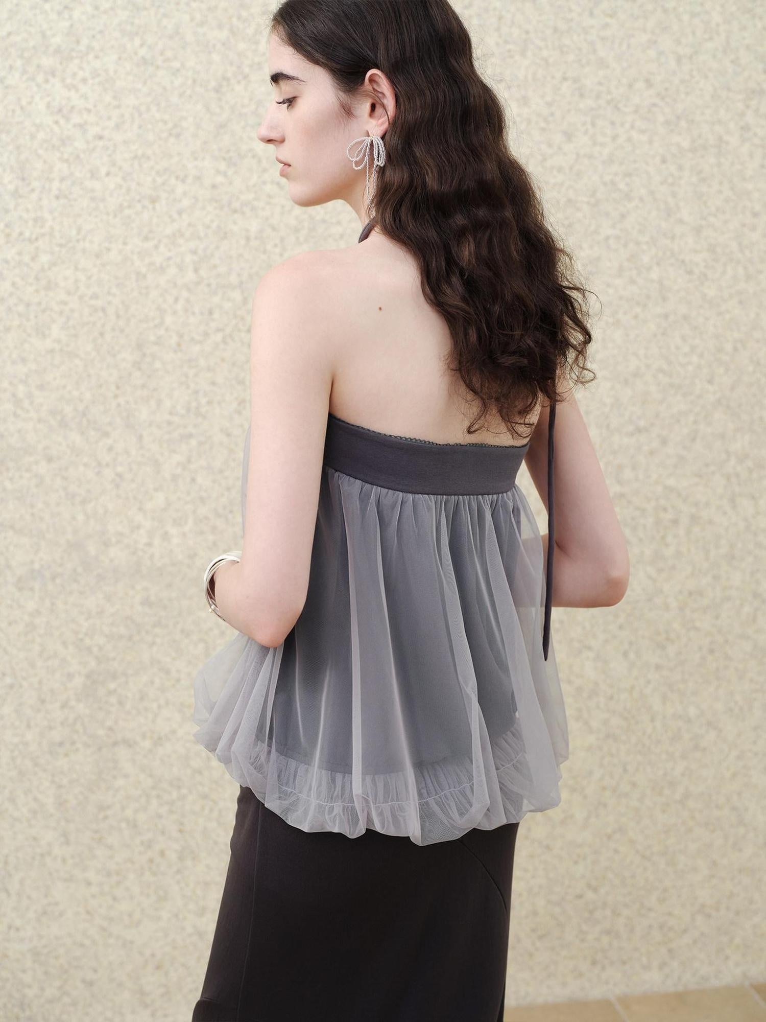 someonesometimes Lightweight Loose Fit Patchwork Pullover Women Polyester Tube Tops