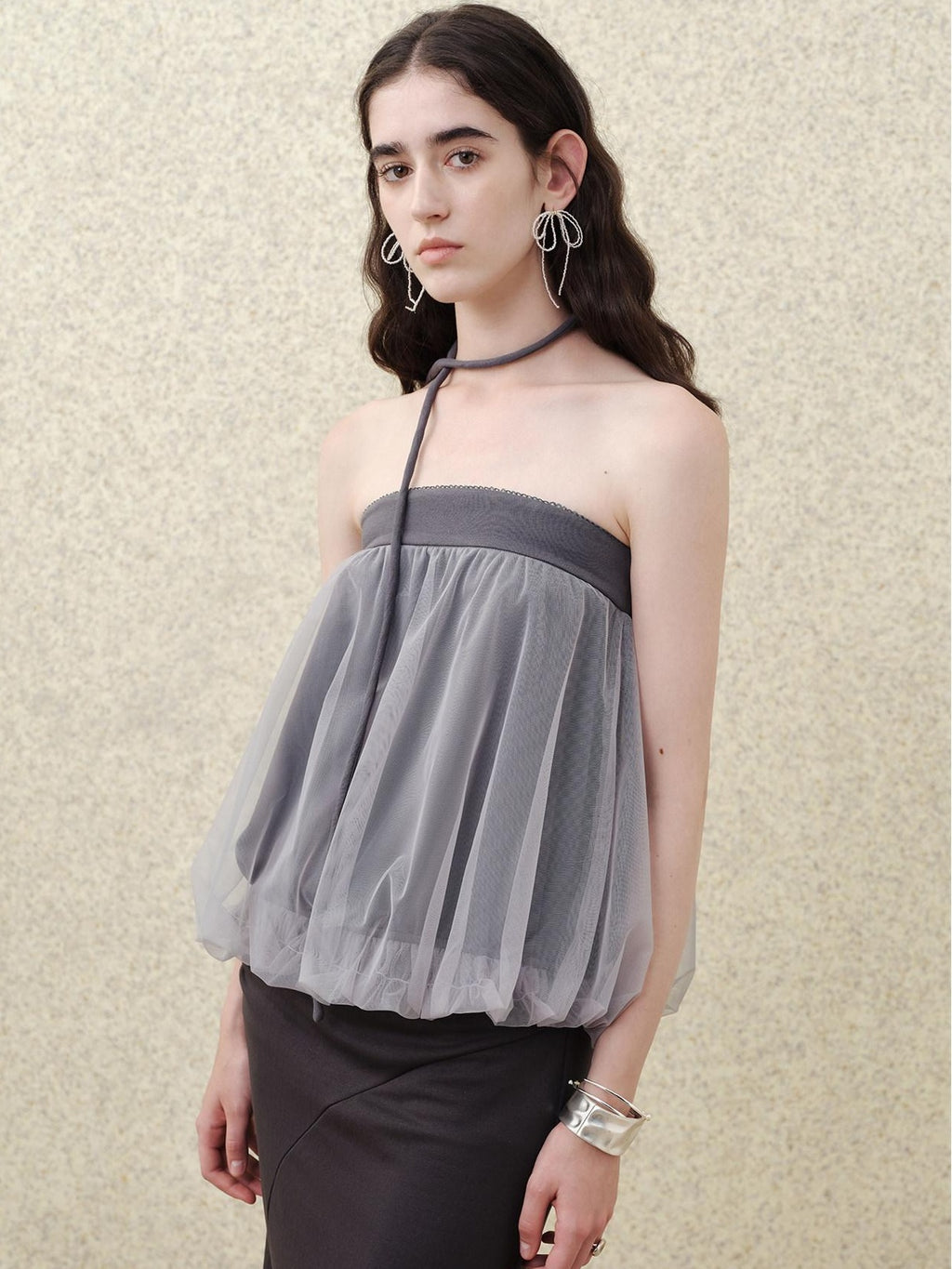 someonesometimes Lightweight Loose Fit Patchwork Pullover Women Polyester Tube Tops