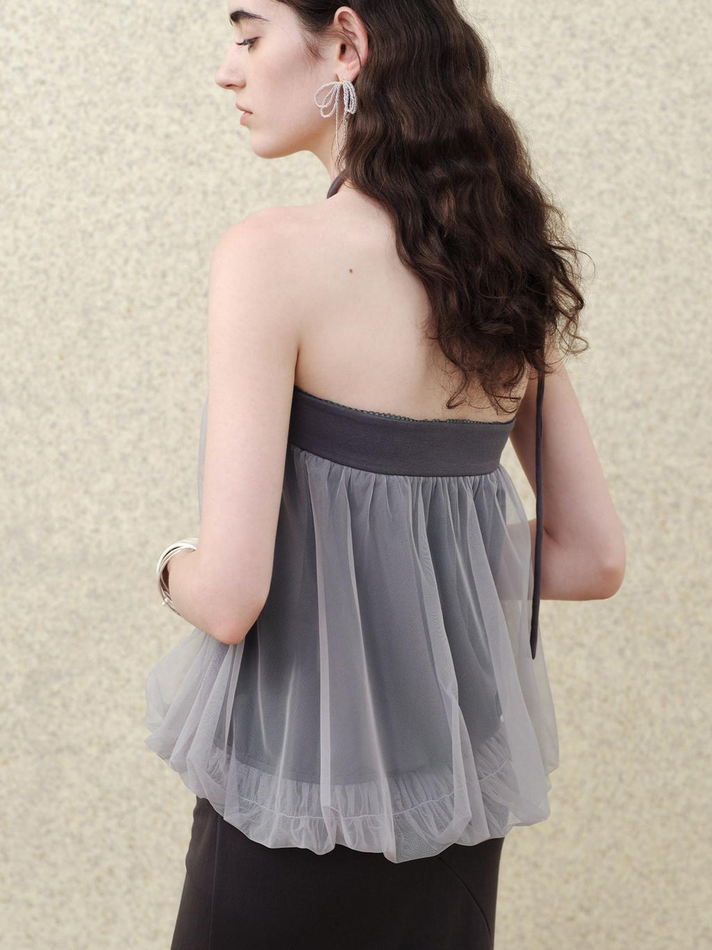 someonesometimes Lightweight Loose Fit Patchwork Pullover Women Polyester Tube Tops