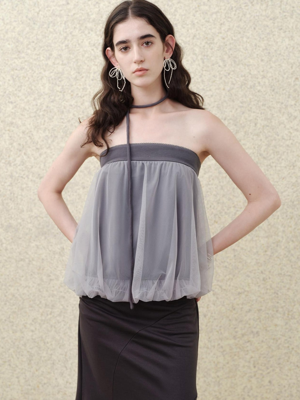 someonesometimes Lightweight Loose Fit Patchwork Pullover Women Polyester Tube Tops