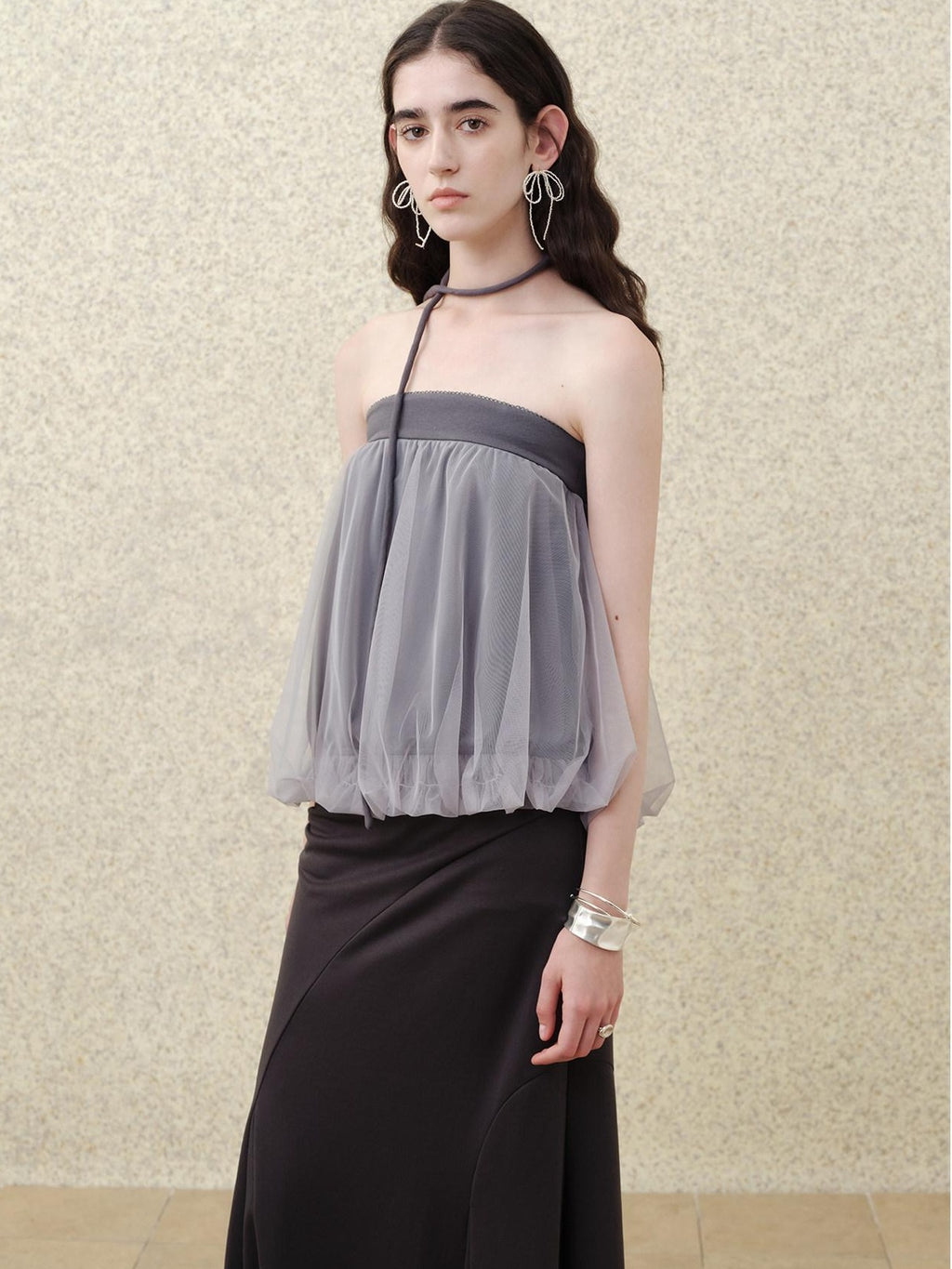 someonesometimes Lightweight Loose Fit Patchwork Pullover Women Polyester Tube Tops