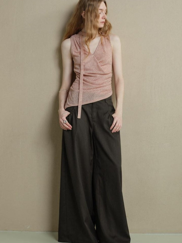 someonesometimes Lightweight Poly Blend Office Slim Fit Strappy Solid Blush Women Camisoles