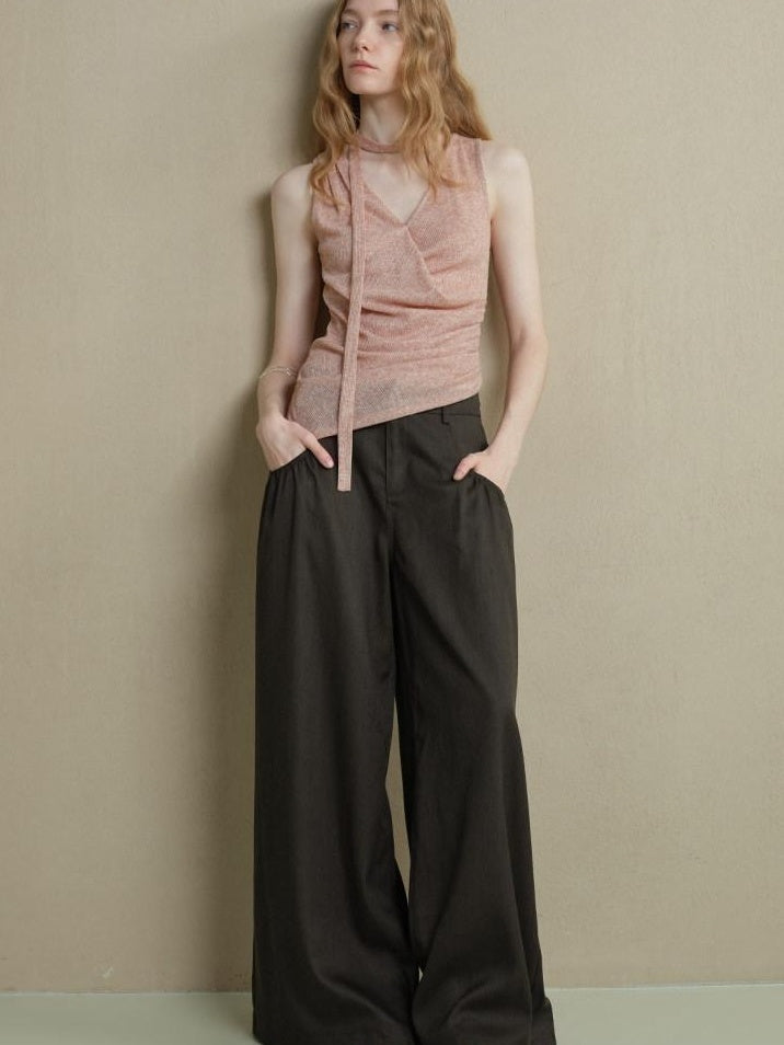 someonesometimes Lightweight Poly Blend Office Slim Fit Strappy Solid Blush Women Camisoles