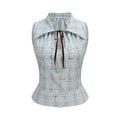 someonesometimes_Lightweight_Polyester_Two_Piece_Plaid_Short_Sleeve_Pullover_Top_&_Skirt_Sets_MISSTT