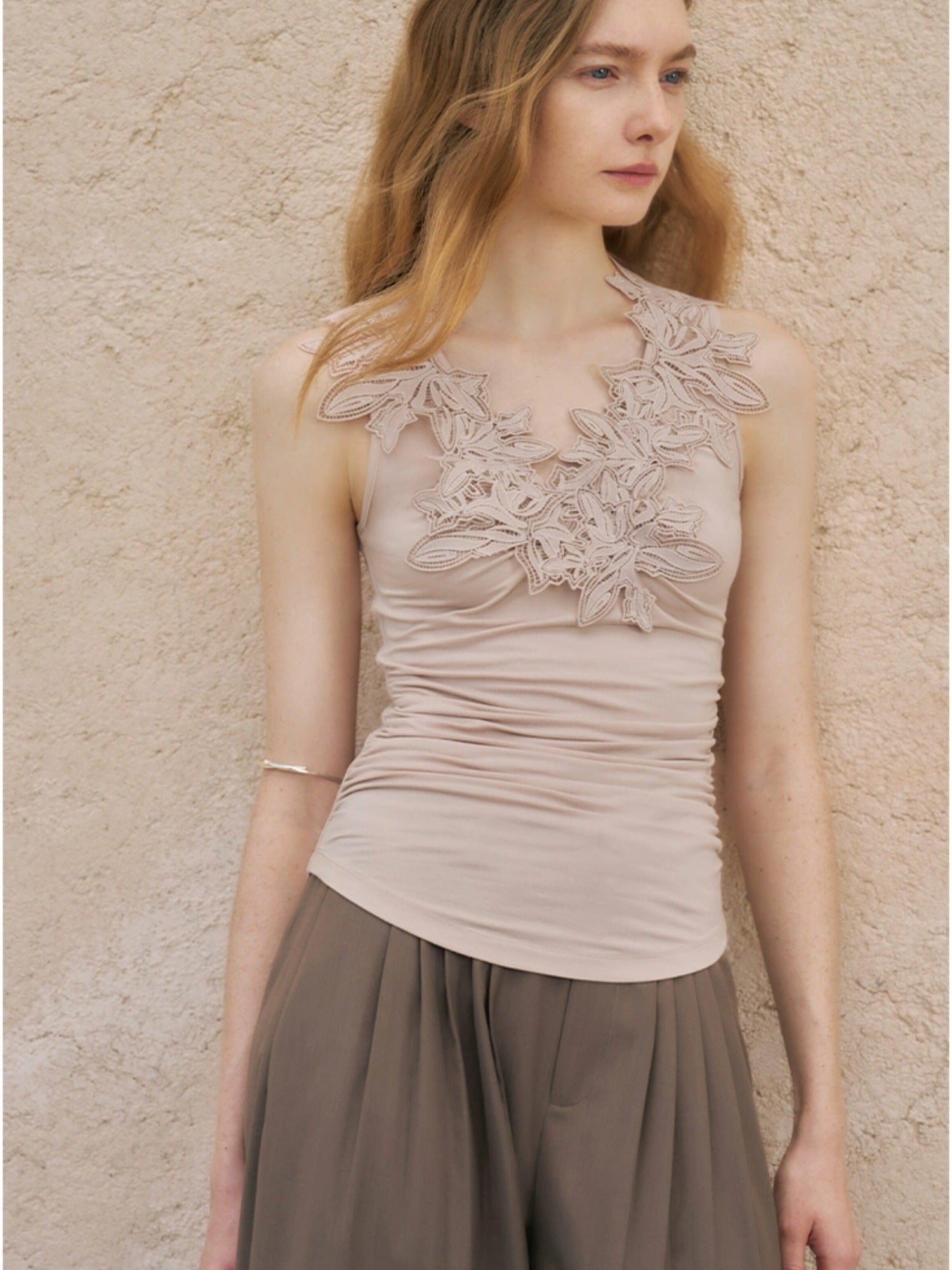someonesometimes Lightweight Rayon Blend Slim Strappy Original Women Blush Pink Tank Tops