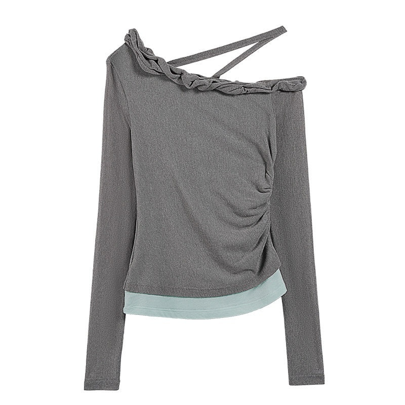someonesometimes_Lyocell_Linen_Blend_Slim_Fit_Asymmetrical_Neck_Mint_Gray_Long_Sleeve_T-Shirts_MISSTT