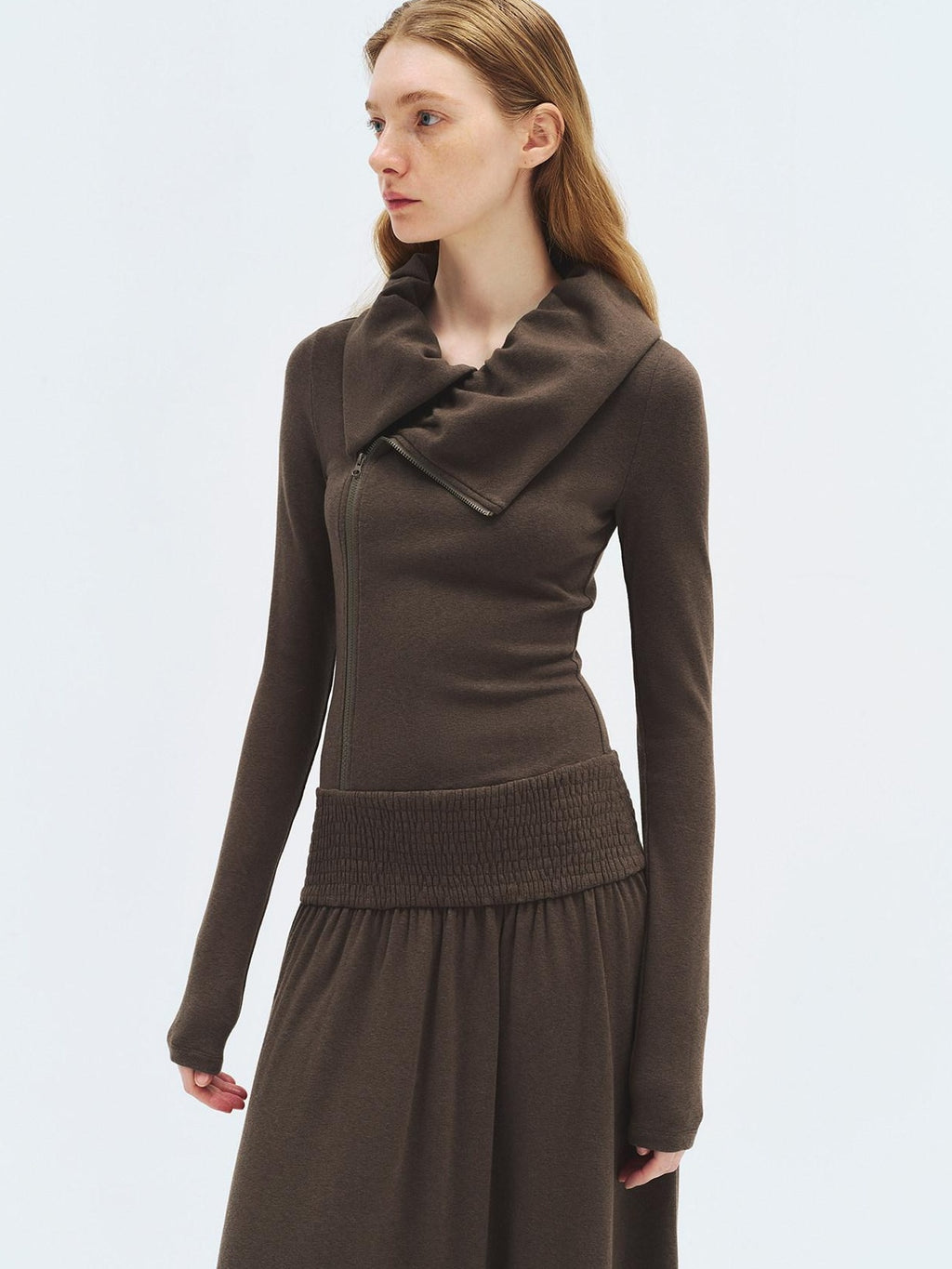someonesometimes Minimalist Slim H Silhouette Long Sleeve Viscose Blend Travel Maxi Dresses