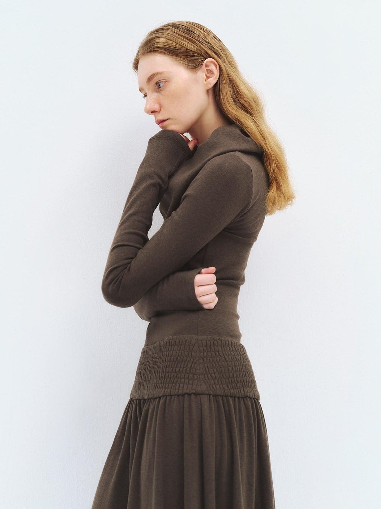 someonesometimes Minimalist Slim H Silhouette Long Sleeve Viscose Blend Travel Maxi Dresses