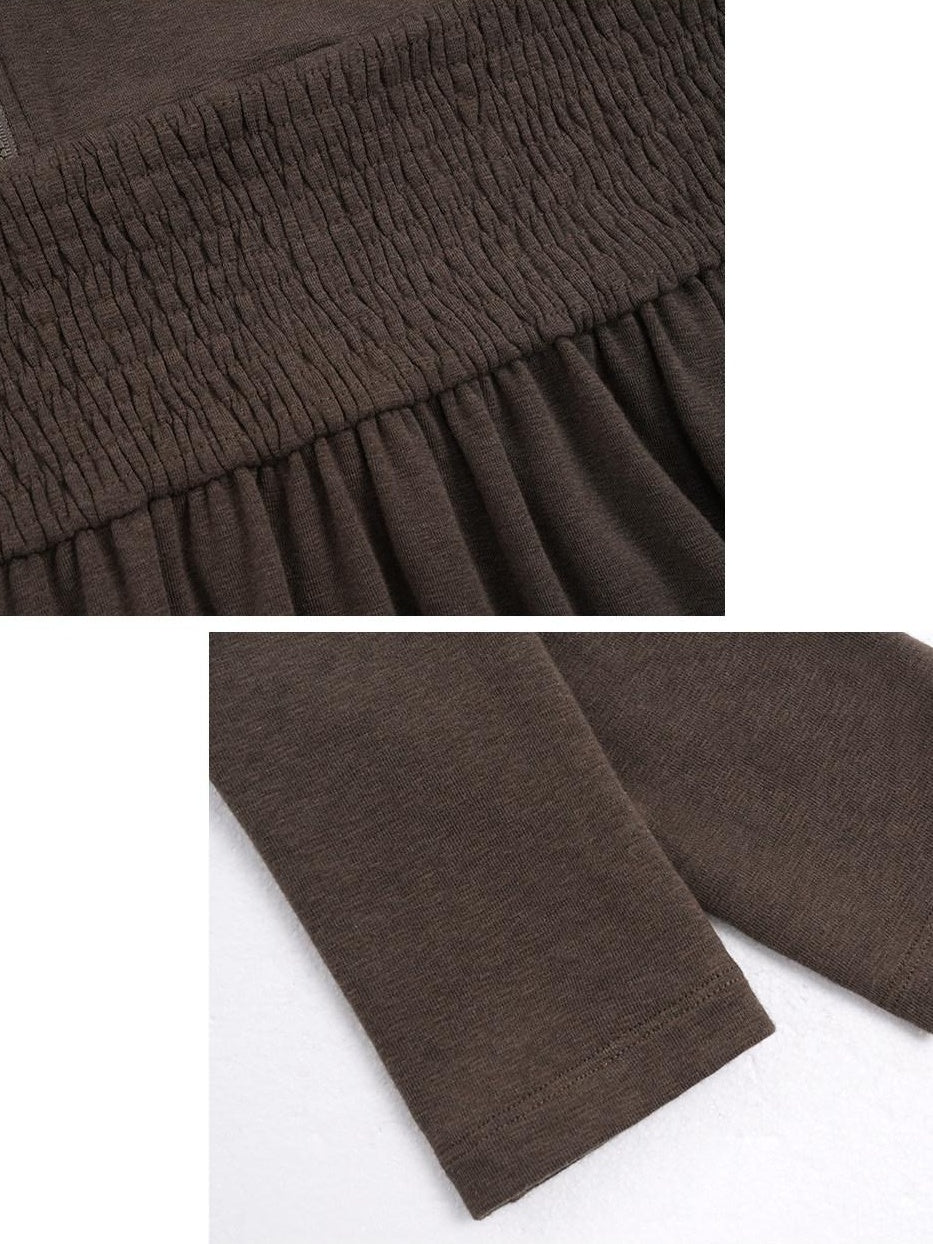 someonesometimes Minimalist Slim H Silhouette Long Sleeve Viscose Blend Travel Maxi Dresses