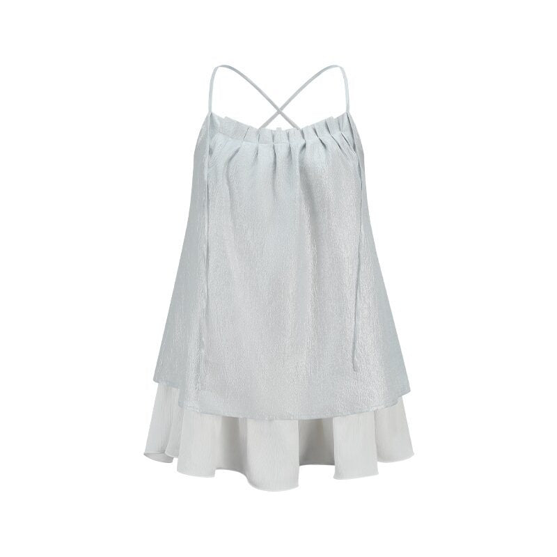 someonesometimes_Original_Design_Ruffle_Trim_Loose_Fit_Lyocell_Blend_Women_Solid_Color_Camisoles_MISSTT