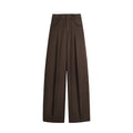 someonesometimes_Original_Pleated_Low_Waist_Women_Pine_Brown_Polyester_Blend_Wide_Leg_Pants_MISSTT