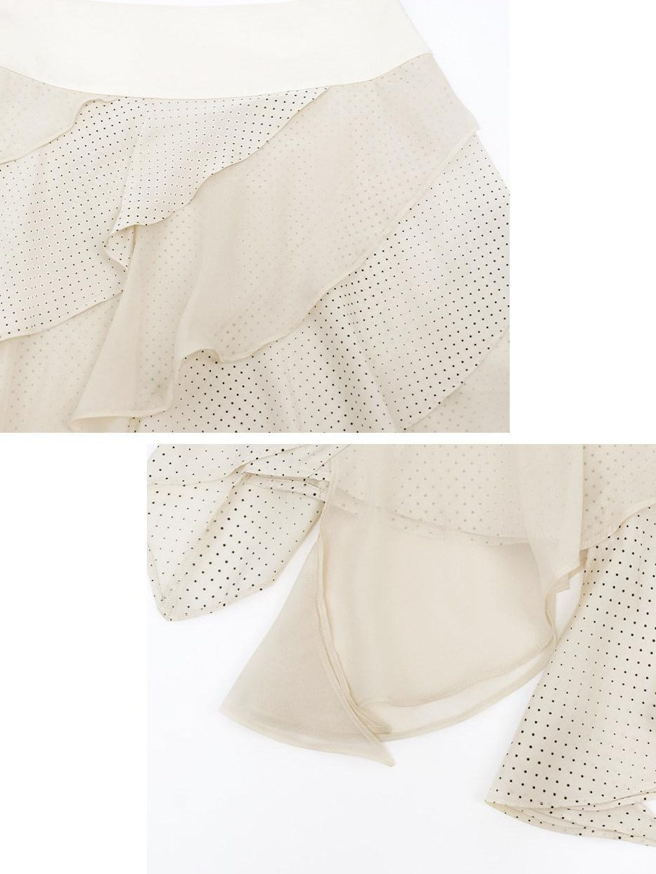 someonesometimes Patchwork A Line Asymmetric Mid Waist Cotton Blend Side Zipper Women Midi Skirts