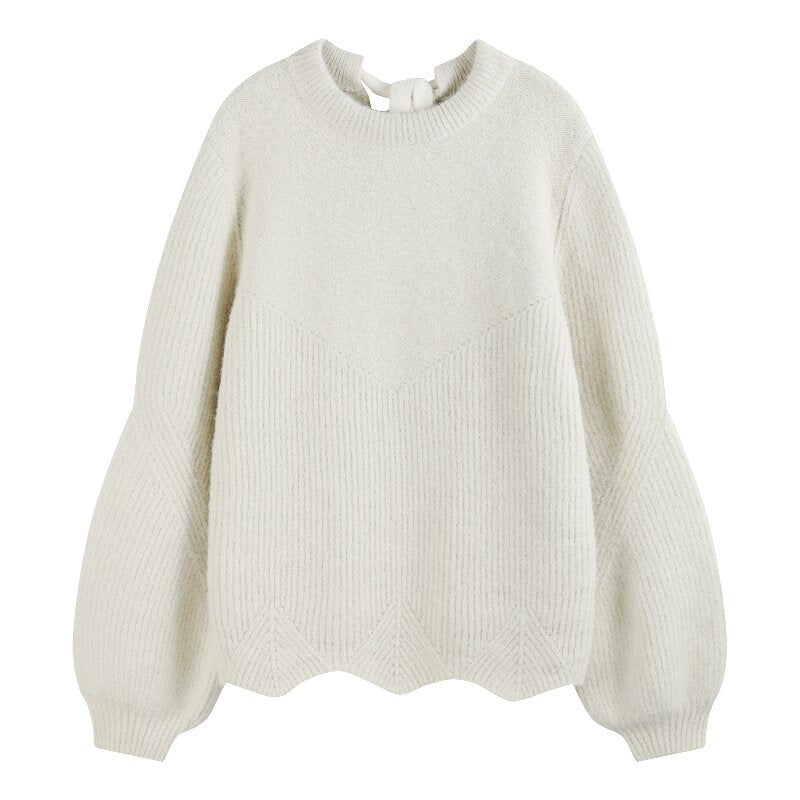 someonesometimes_Recycled_Viscose_Wool_Blend_Commuter_Crew_Neck_Pullover_Cream_Sweaters_MISSTT