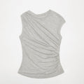 someonesometimes_Rhinestone_Galaxy_Cropped_Asymmetric_Neck_Slim_Dusty_Gray_Short_Sleeve_T-Shirts_MISSTT