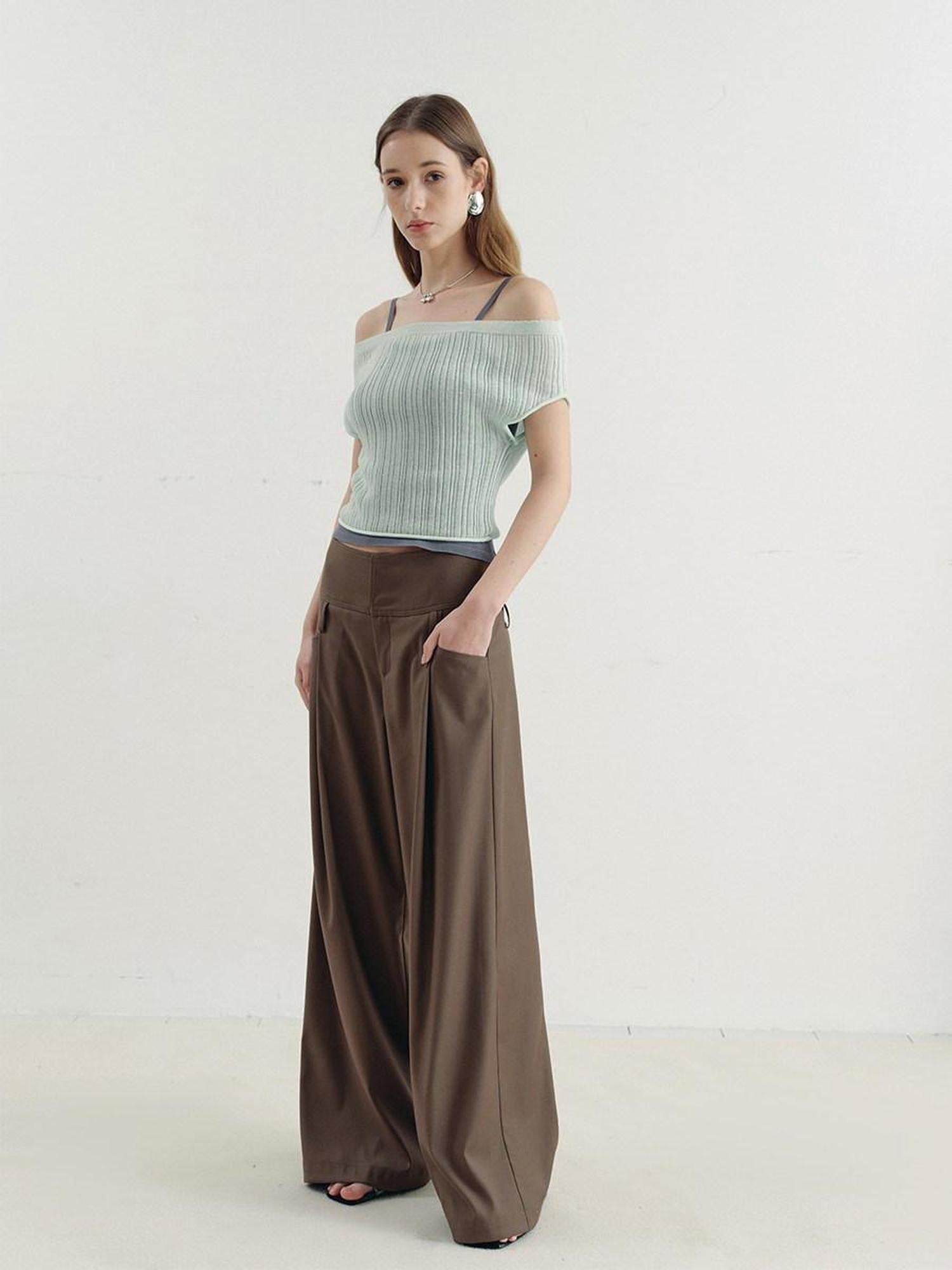 someonesometimes Sheer Mesh Puff Sleeve Loose Fit Women Mint Gray Short Sleeve T-Shirts