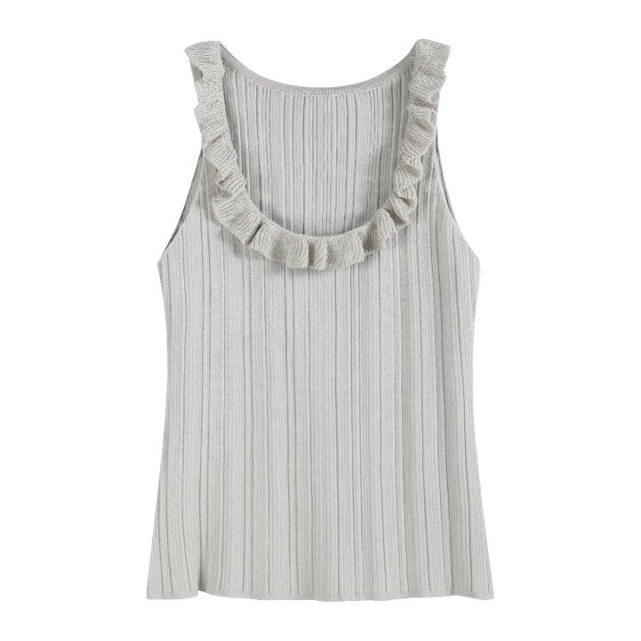 someonesometimes_Soft_100_Percent_Lyocell_Slim_Cami_Lettuce_Hem_Original_Solid_Tank_Tops_MISSTT