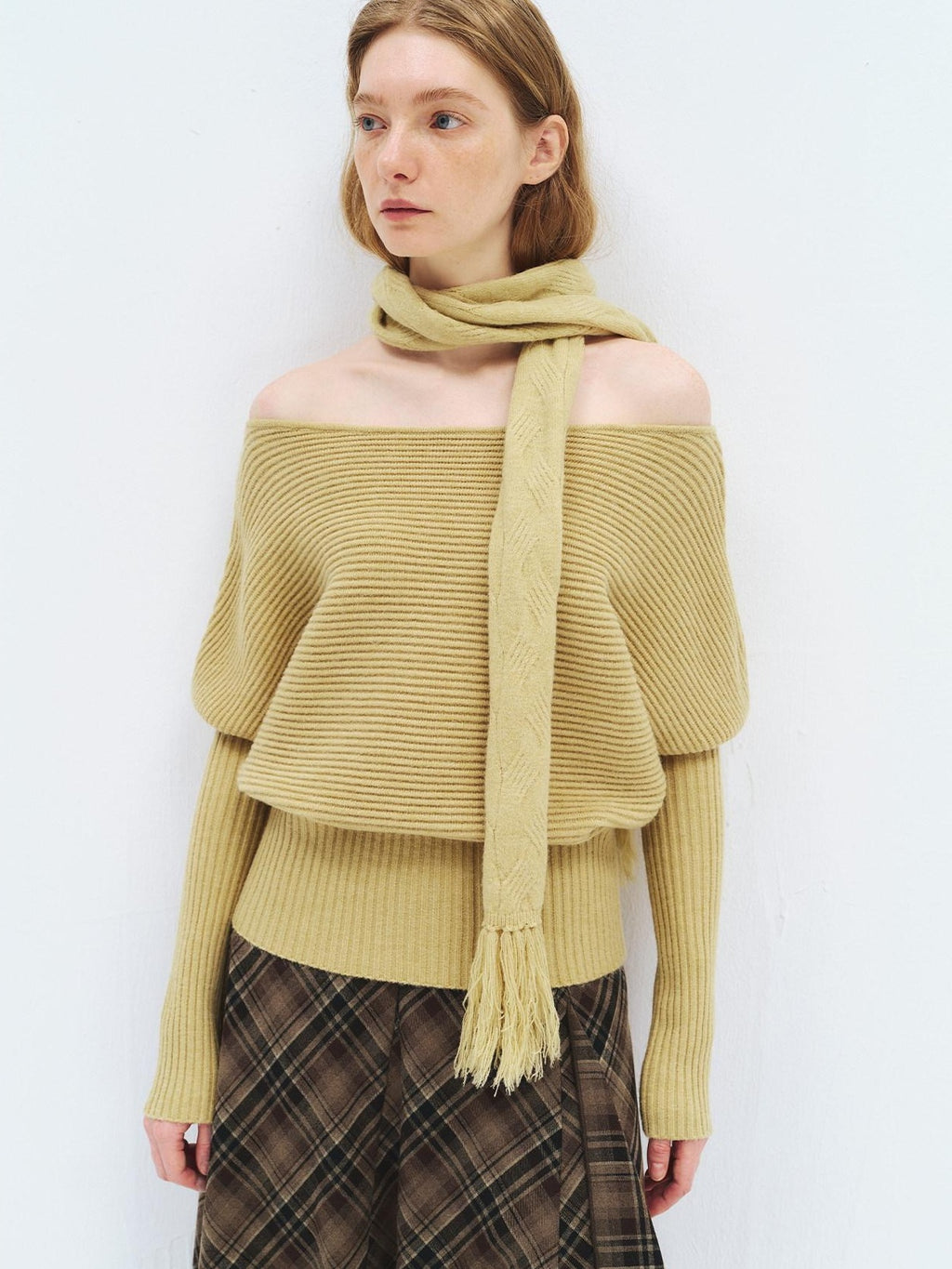 someonesometimes Soft Acrylic Casual Loose Batwing Women Willow Green Knit Sweaters