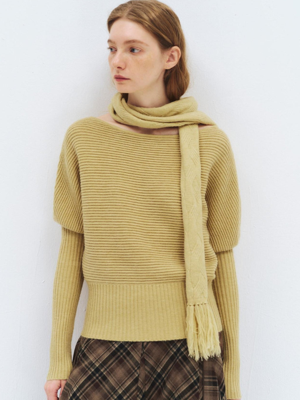 someonesometimes Soft Acrylic Casual Loose Batwing Women Willow Green Knit Sweaters