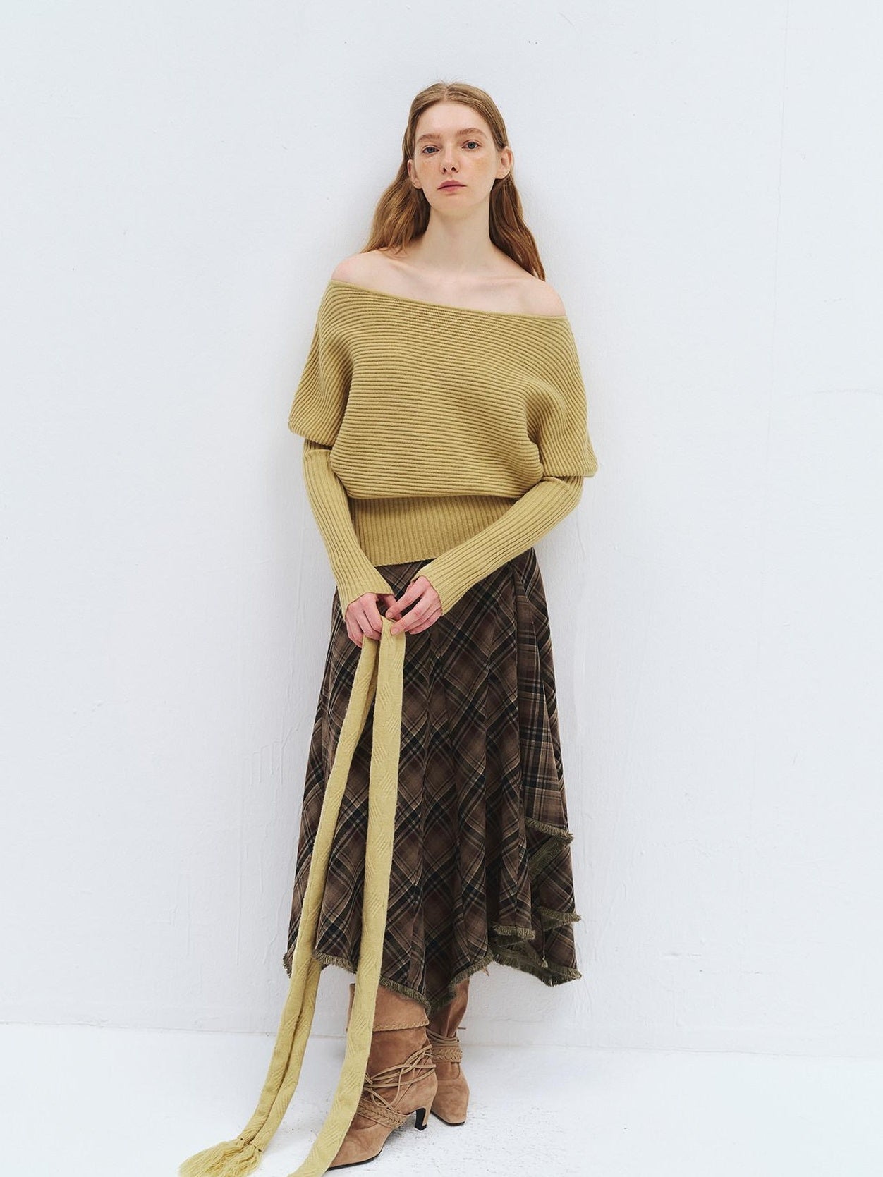 someonesometimes Soft Acrylic Casual Loose Batwing Women Willow Green Knit Sweaters