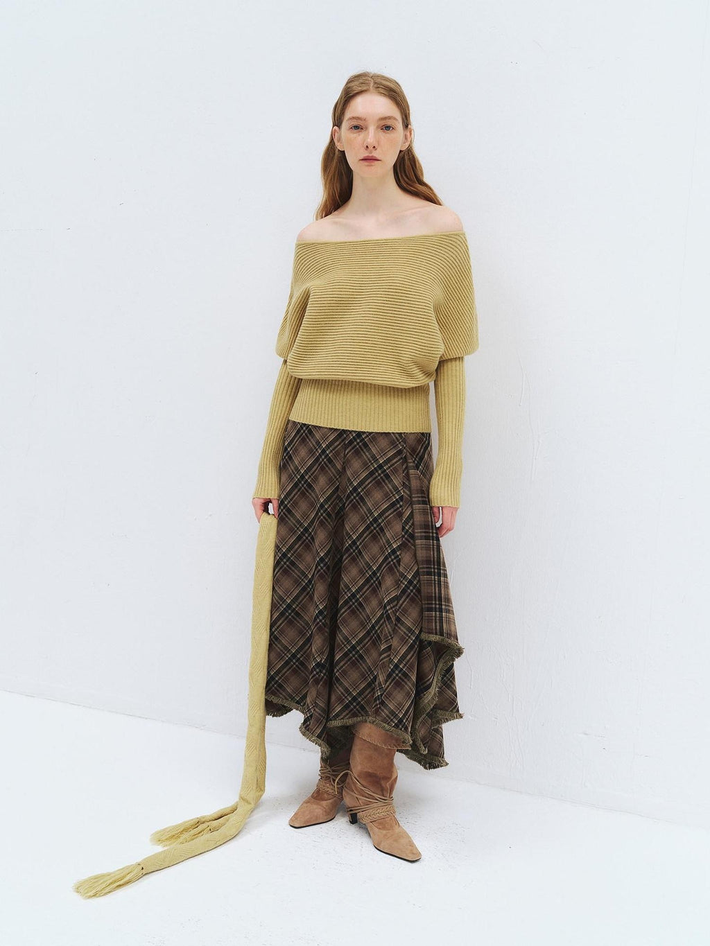 someonesometimes Soft Acrylic Casual Loose Batwing Women Willow Green Knit Sweaters