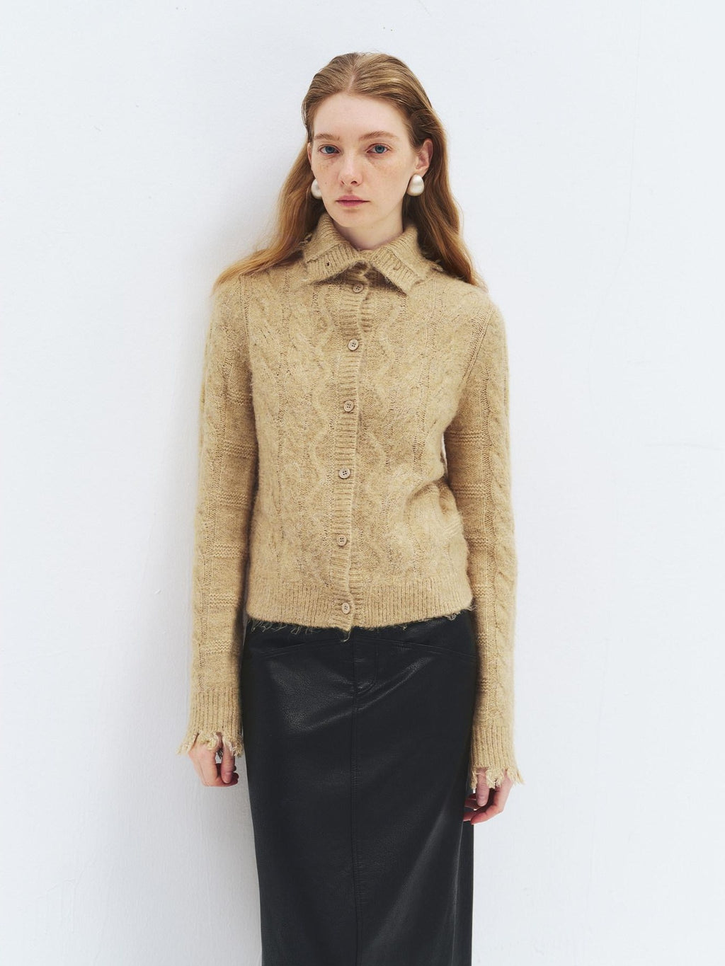someonesometimes Soft Acrylic Long Sleeve Button Front Slim Fit Womens Mustard Yellow Cardigans