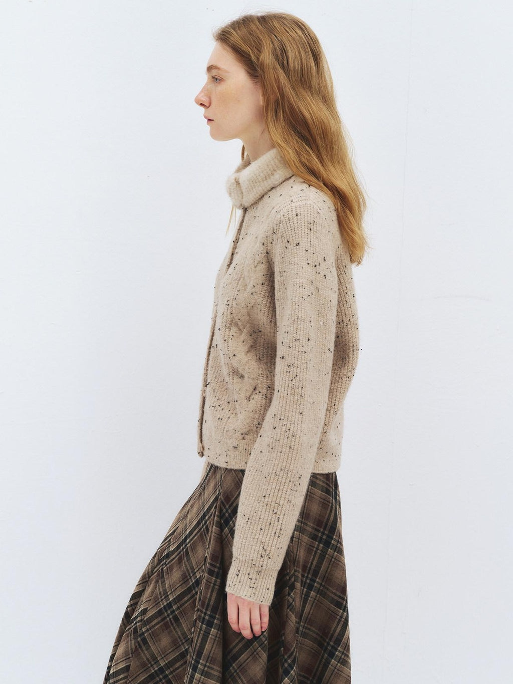 someonesometimes Soft Acrylic Stand Collar Button Front Long Sleeve For Women Knit Cardigans