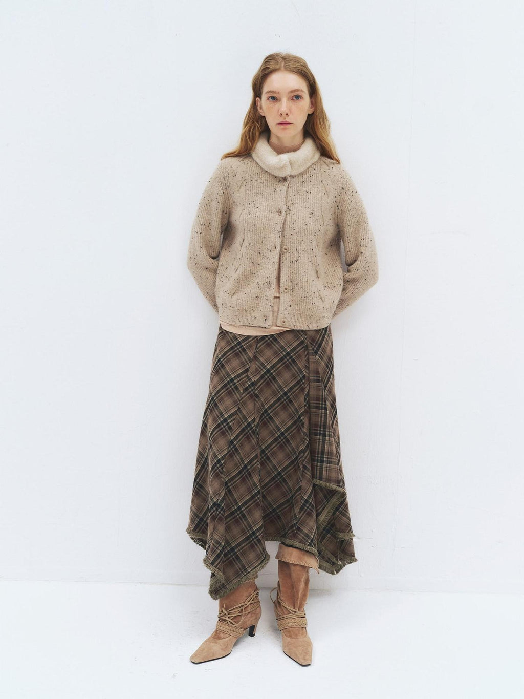 someonesometimes Soft Acrylic Stand Collar Button Front Long Sleeve For Women Knit Cardigans