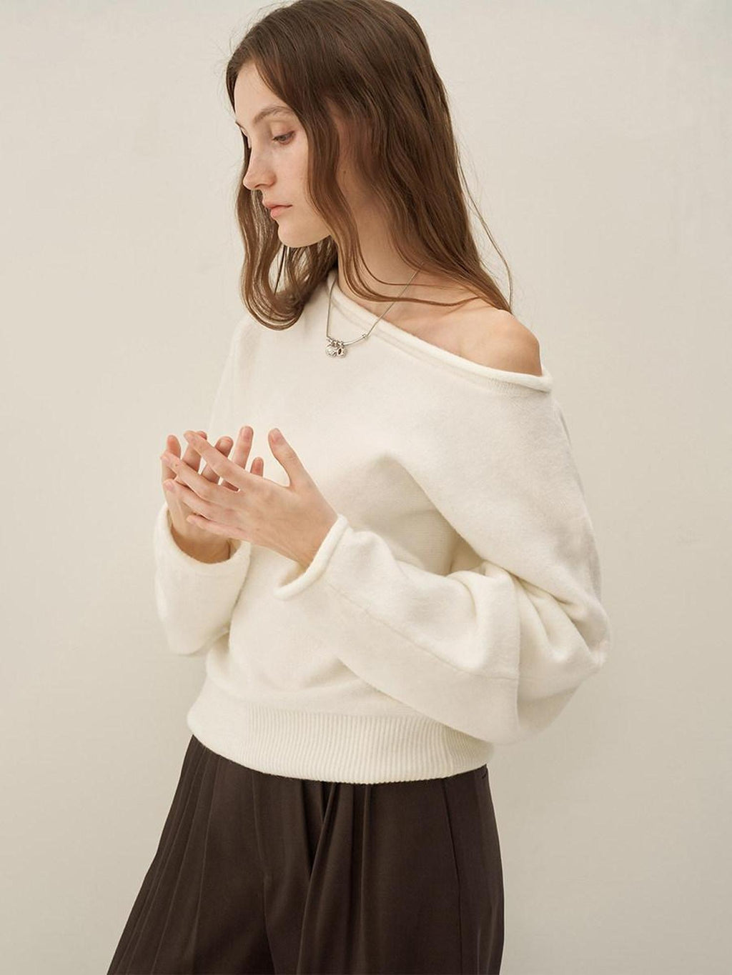someonesometimes Soft Acrylic Wool Blend Sweet Oversized Knit Pullover For Women Sweaters