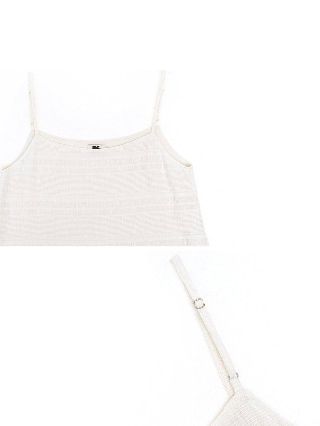 someonesometimes Soft Cotton Blend Built In Padding Loose Mid Length Cream Almond Tank Camisoles