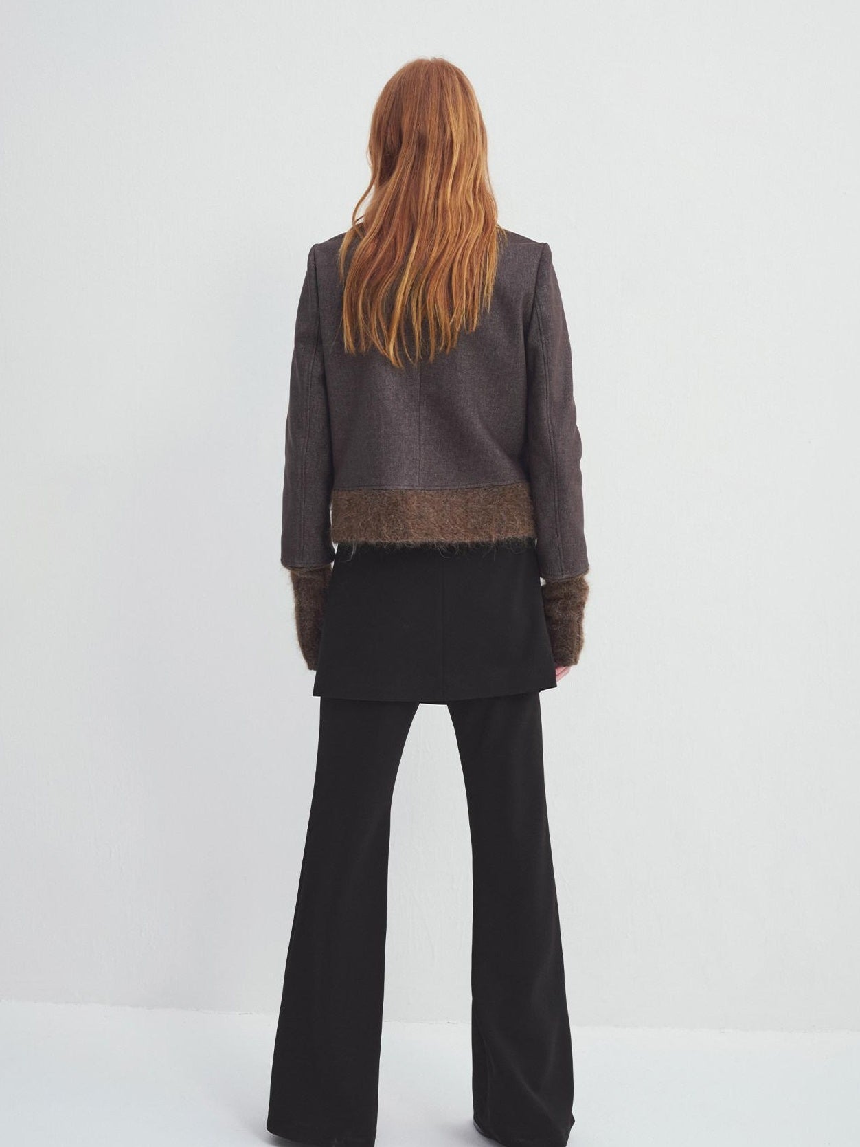 someonesometimes Soft Cotton Blend Casual Slim Short Toggle Closure Women Mist Brown Wool Coats