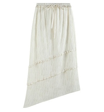 someonesometimes_Soft_Knit_Office_Mock_Neck_Long_Sleeve_Cream_Solid_Top_&_Skirt_Sets_MISSTT