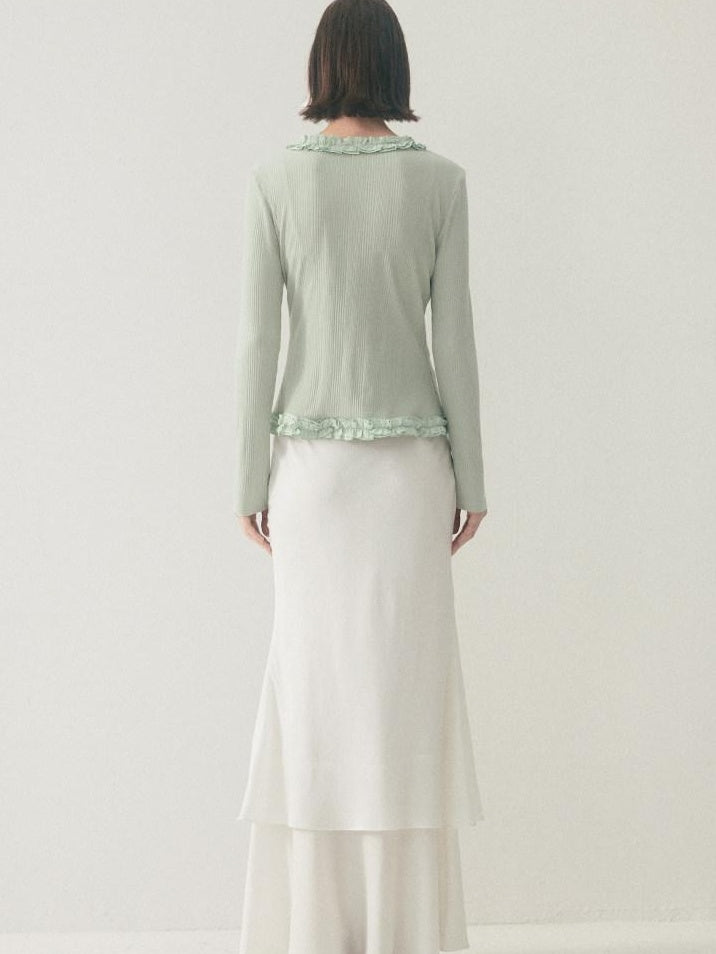 someonesometimes Soft Modal Tencel Minimal Office Double Fishtail Low Waist Women Maxi Skirts