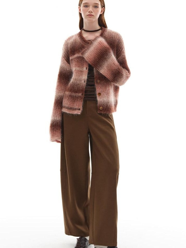 someonesometimes Soft Mohair Blend Character Buttoned Loose Fit Literary Commuter Women Cardigans